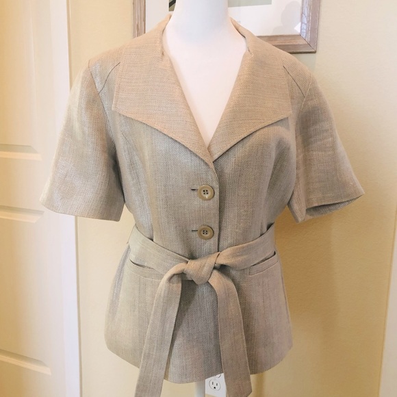 Kasper Jackets & Blazers - Kasper Separates Short Sleeve Button Front Jacket Size 12